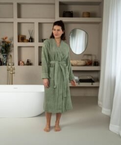 Bathrobe Fusai olive green